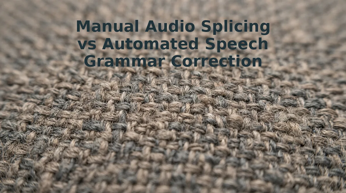 Manual Audio Splicing vs Automated Speech Grammar Correction