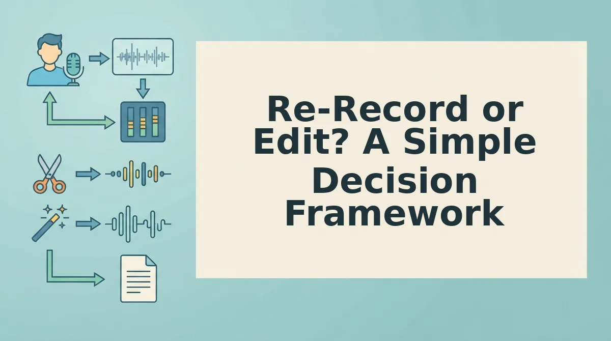 Re-Record or Edit? A Simple Decision Framework