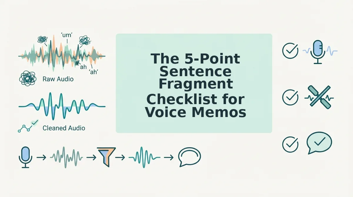 The 5-Point Sentence Fragment Checklist for Voice Memos