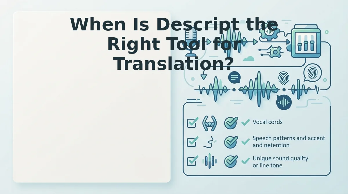 When Is Descript the Right Tool for Translation?