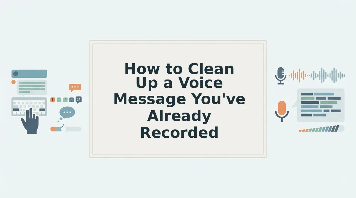 How to Clean Up a Voice Message You've Already Recorded