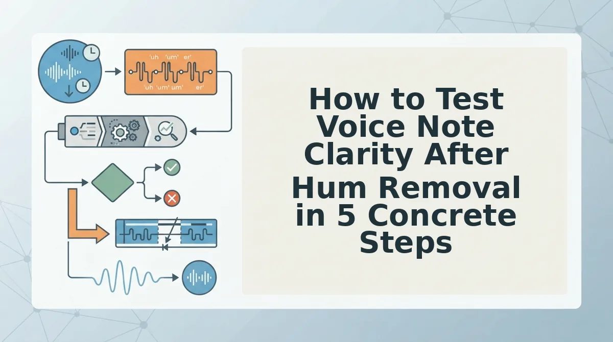 How to Test Voice Note Clarity After Hum Removal in 5 Concrete Steps