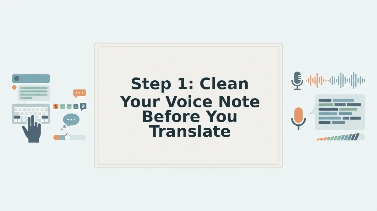 Step 1: Clean Your Voice Note Before You Translate