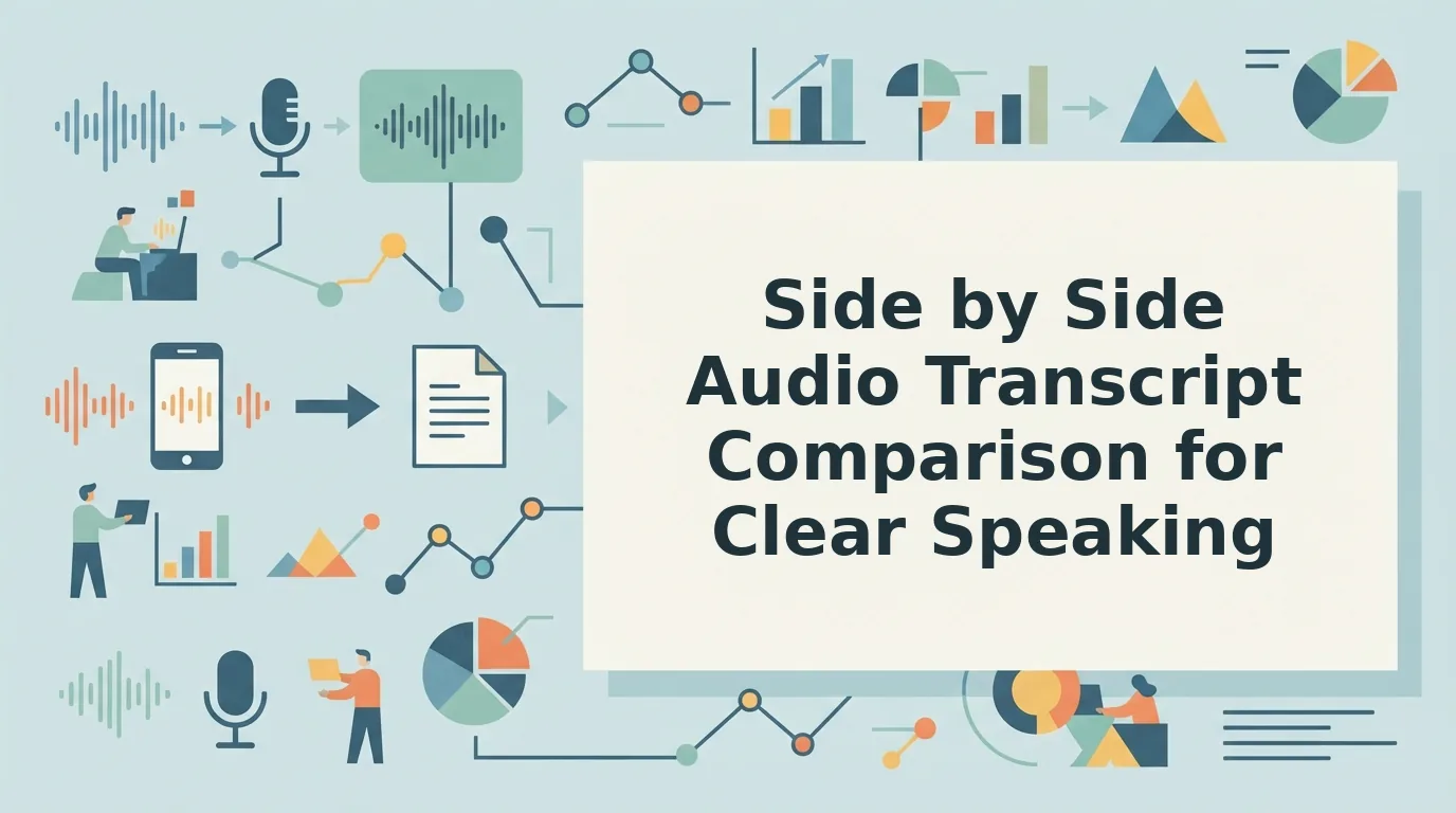 Side by Side Audio Transcript Comparison to Improve Speaking