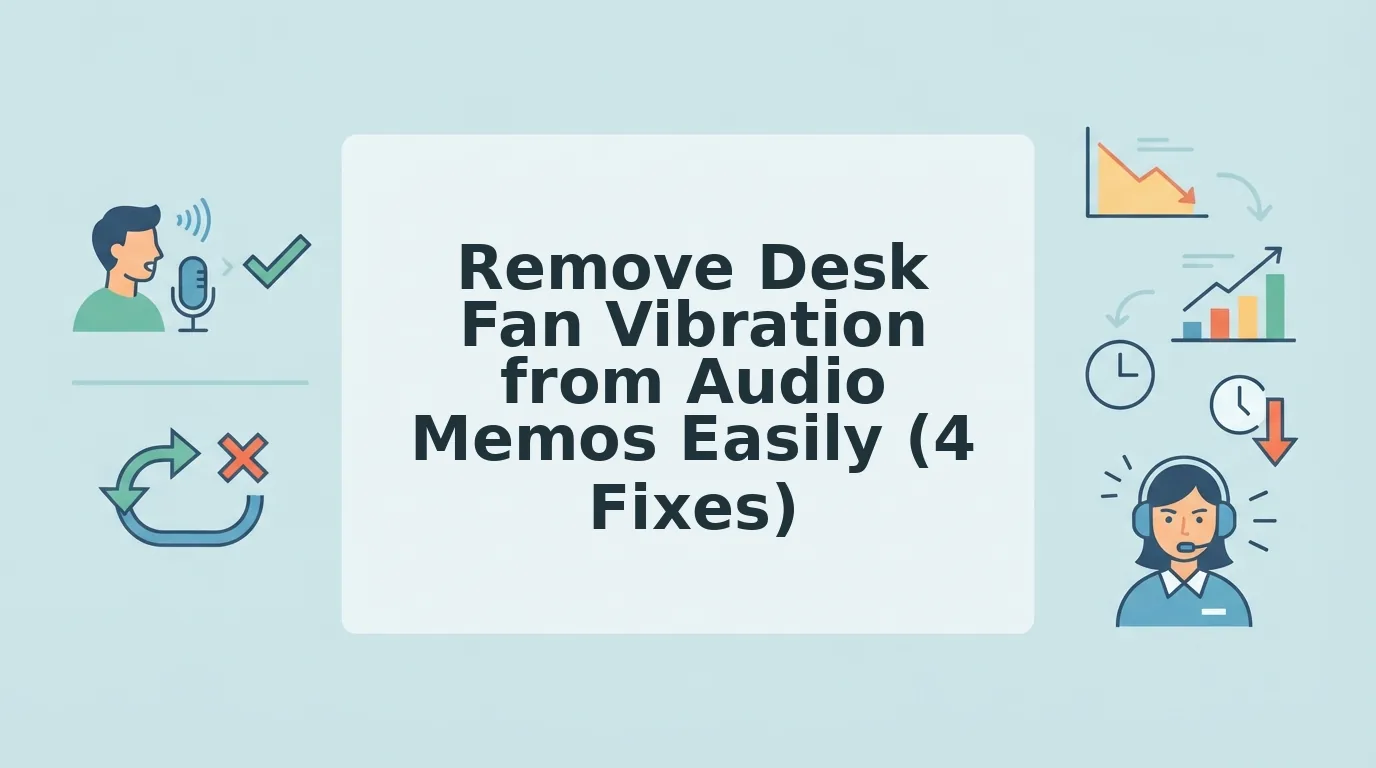 Remove Desk Fan Vibration from Audio Memos Easily