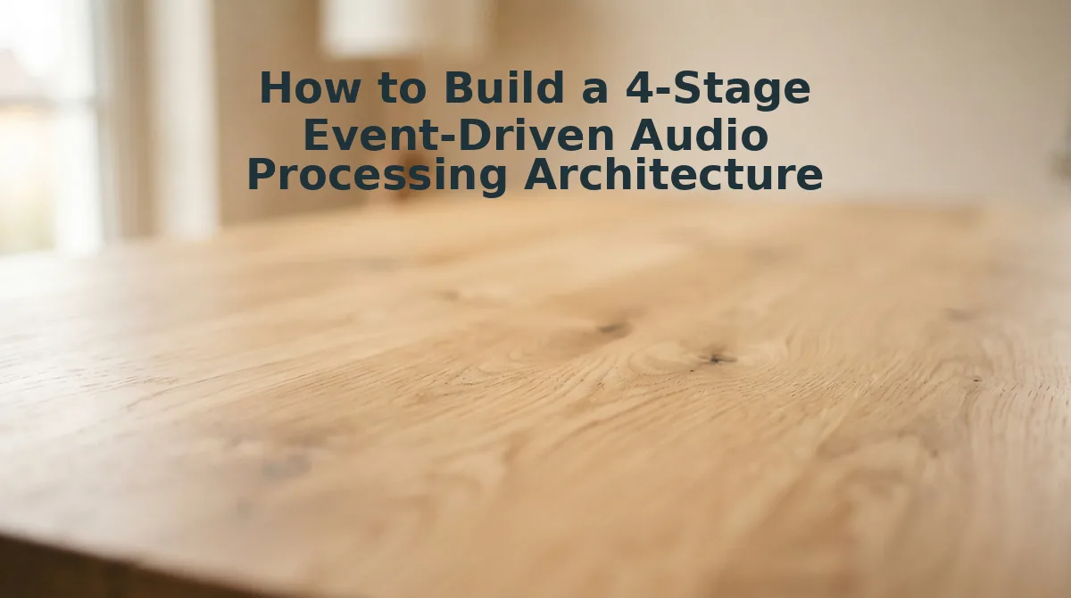 How to Build a 4-Stage Event-Driven Audio Processing Architecture