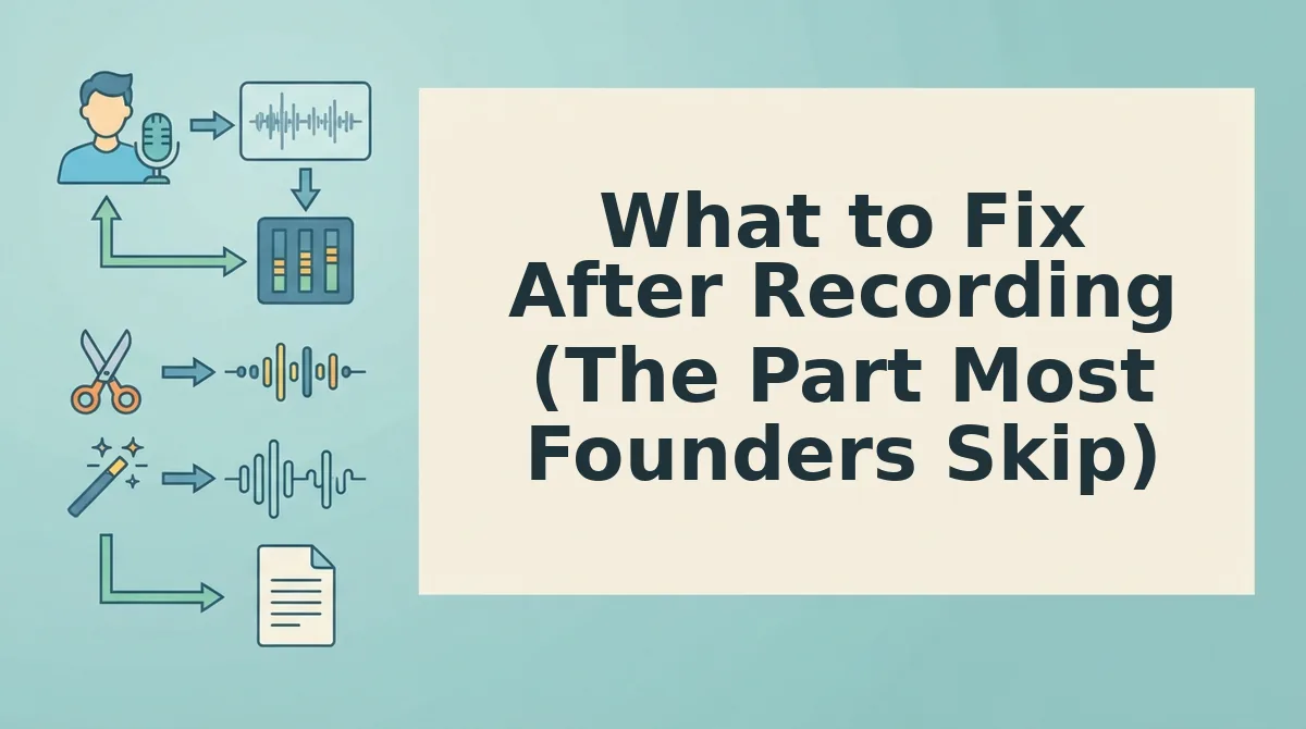 What to Fix After Recording (The Part Most Founders Skip)