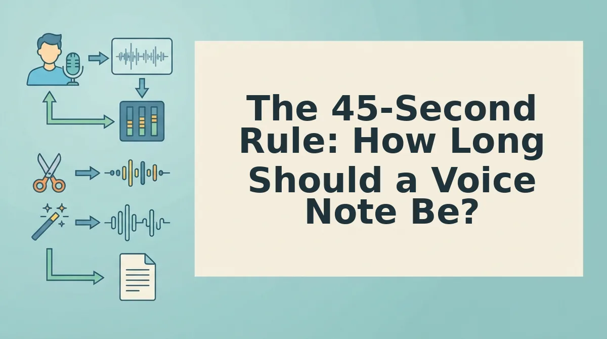 The 45-Second Rule: How Long Should a Voice Note Be?