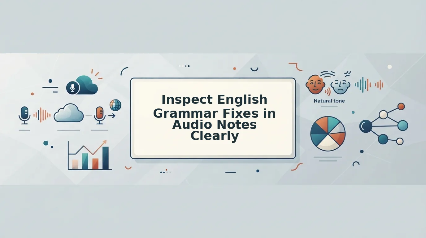 Inspect English Grammar Fixes in Audio Notes Clearly