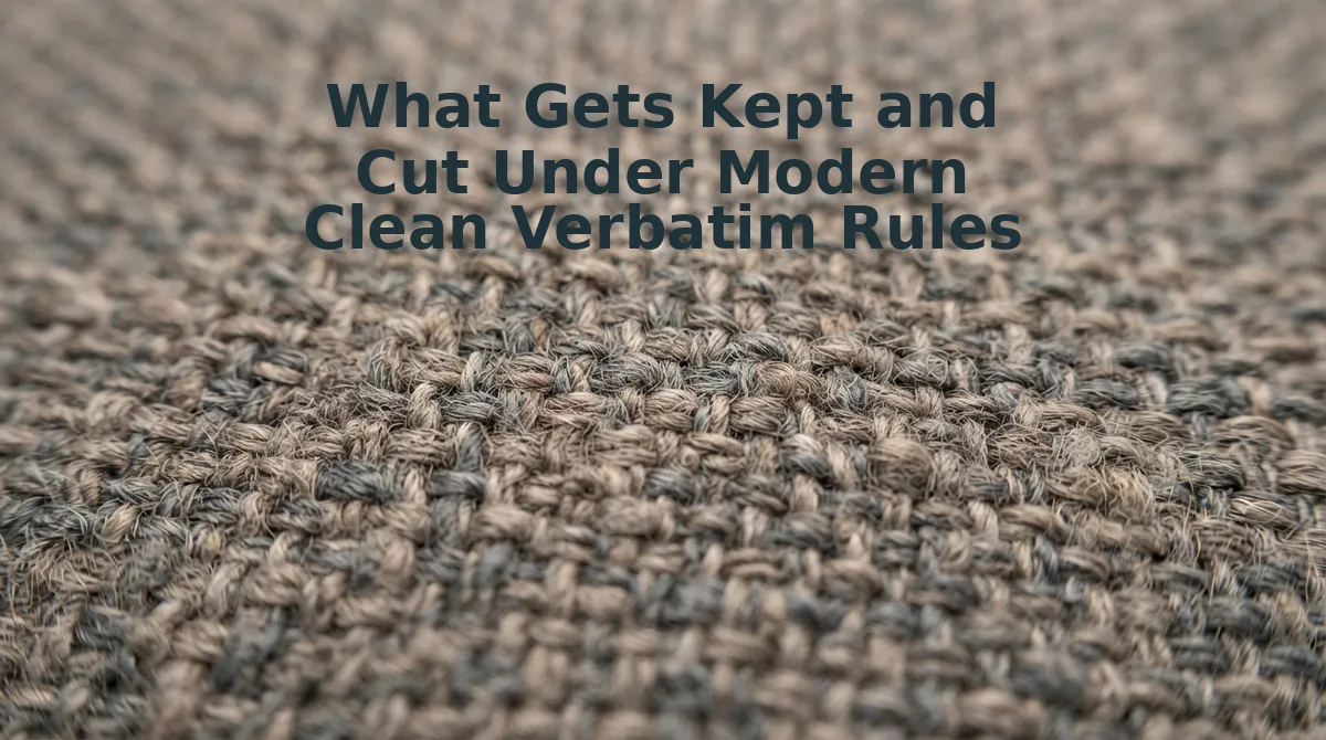 What Gets Kept and Cut Under Modern Clean Verbatim Rules