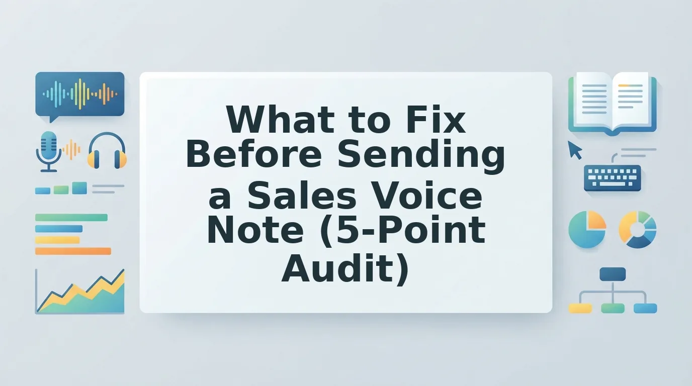 What to Fix Before You Send a Sales Voice Note