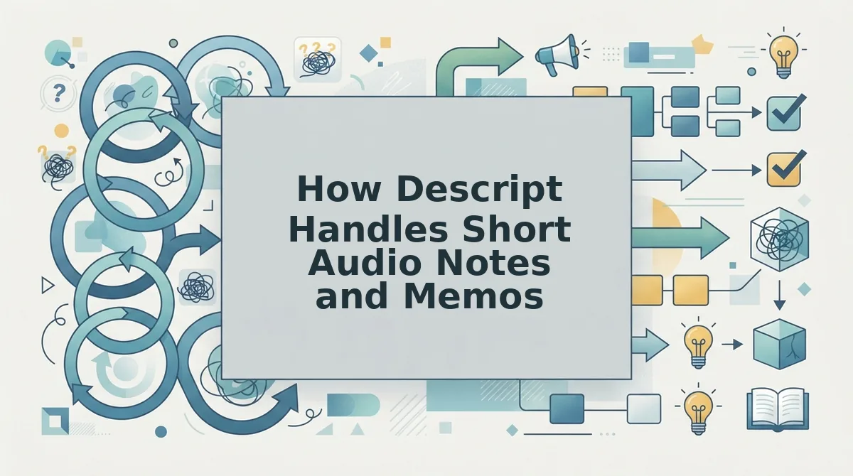 How Descript Handles Short Audio Notes and Memos