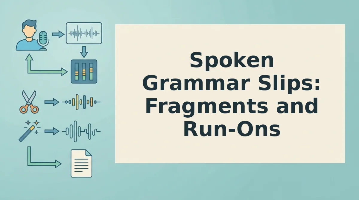 Spoken Grammar Slips: Fragments and Run-Ons