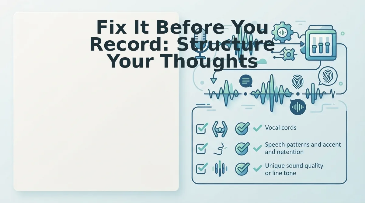 Fix It Before You Record: Structure Your Thoughts