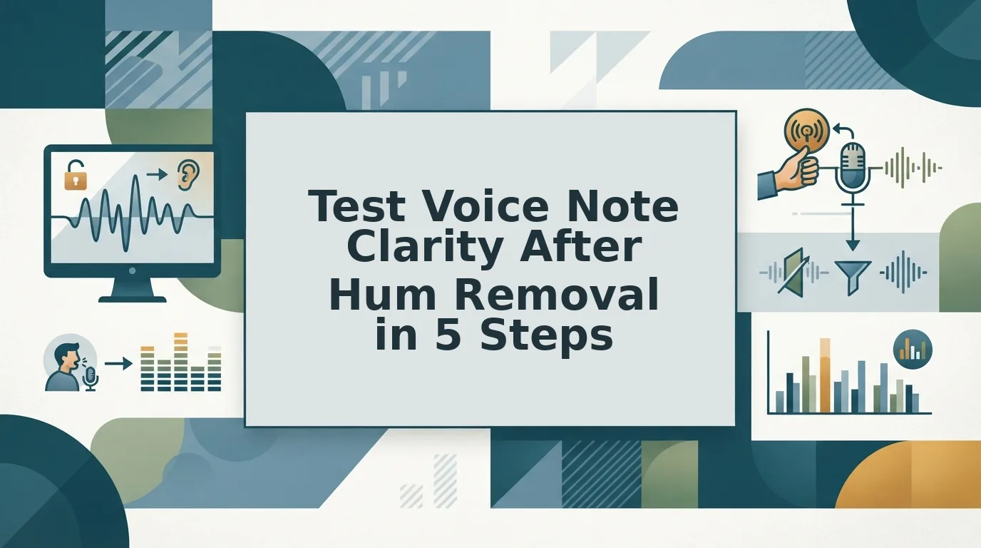 Test Voice Note Clarity After Hum Removal Easily