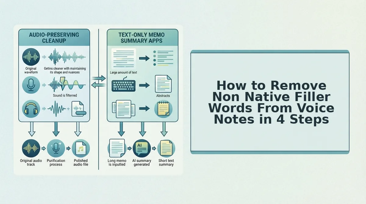 How to Remove Non Native Filler Words From Voice Notes in 4 Steps