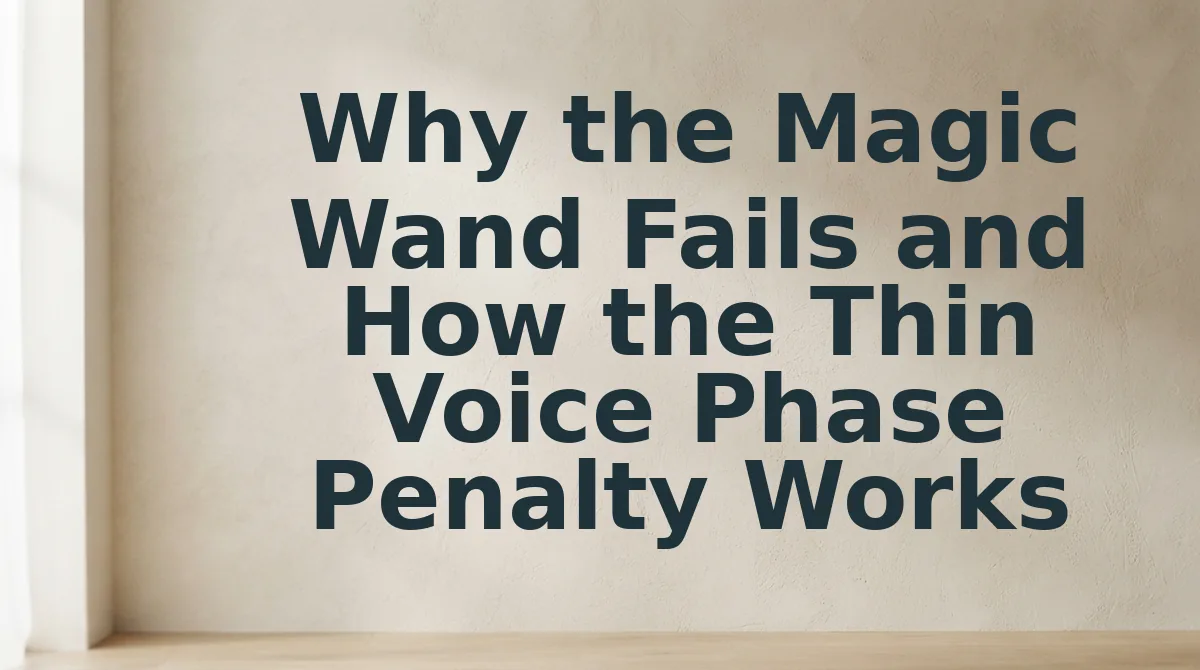 Why the Magic Wand Fails and How the Thin Voice Phase Penalty Works