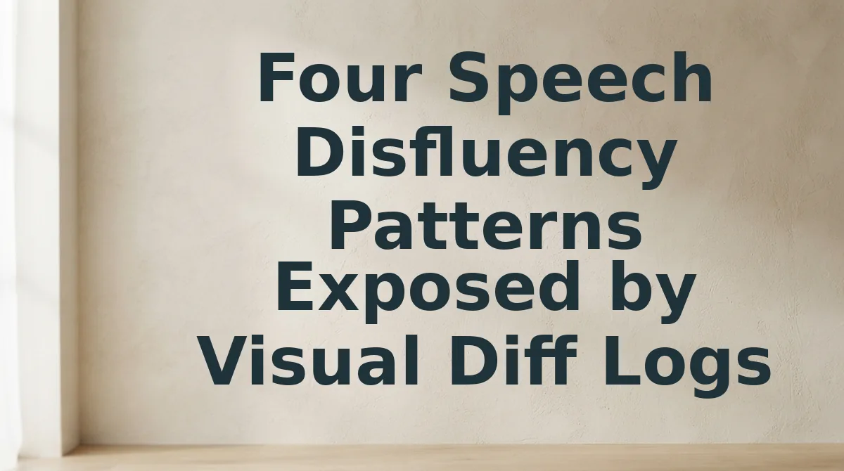 Four Speech Disfluency Patterns Exposed by Visual Diff Logs
