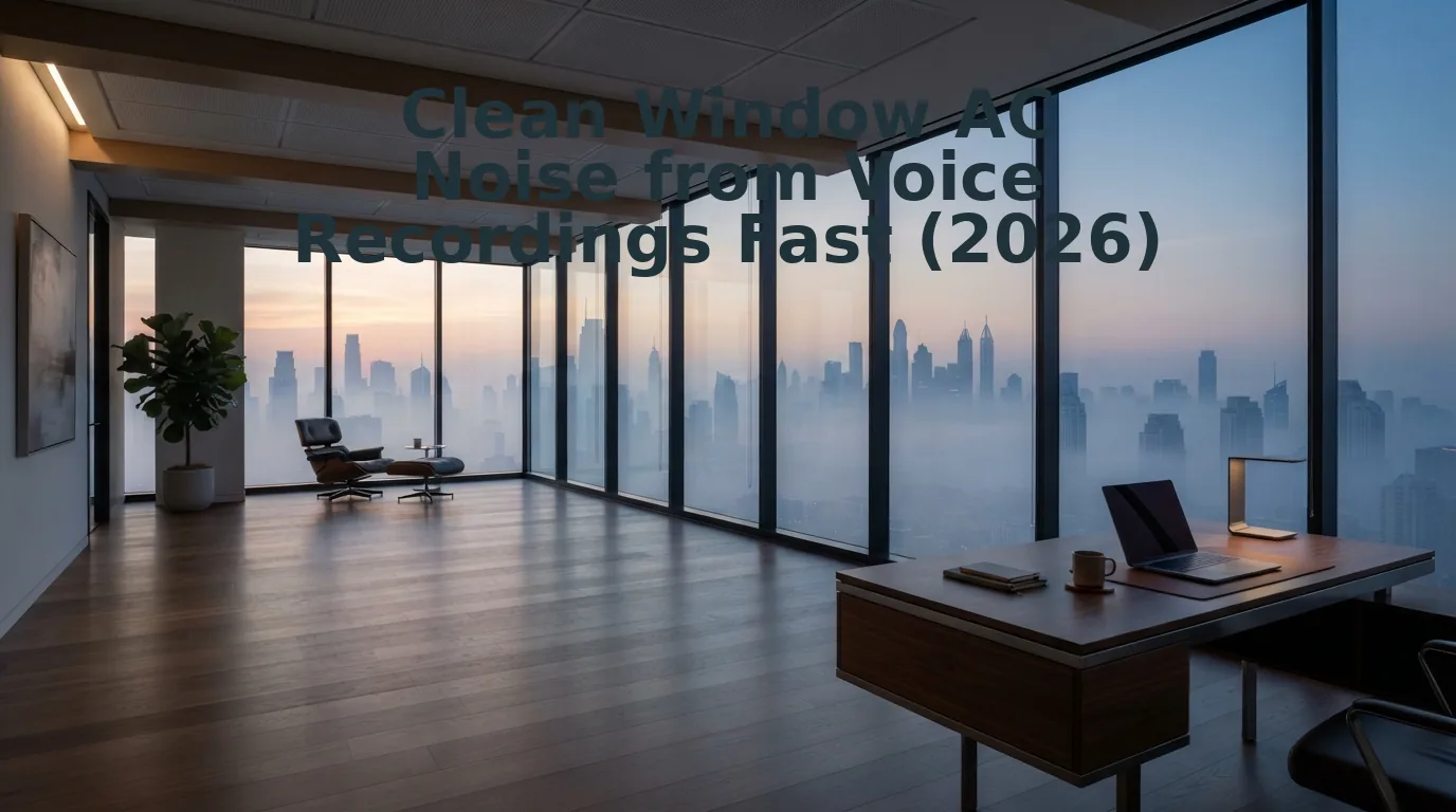 Clean Window AC Noise from Voice Recordings Fast