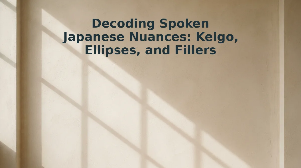 Decoding Spoken Japanese Nuances: Keigo, Ellipses, and Fillers