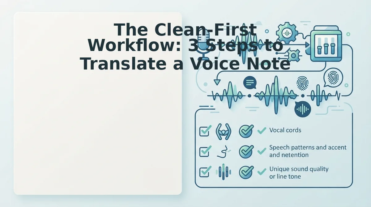 The Clean-First Workflow: 3 Steps to Translate a Voice Note