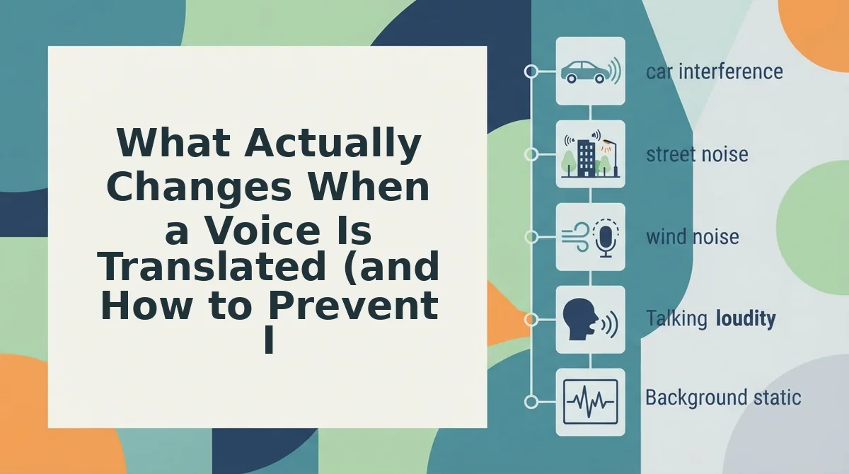 What Actually Changes When a Voice Is Translated (and How to Prevent It)