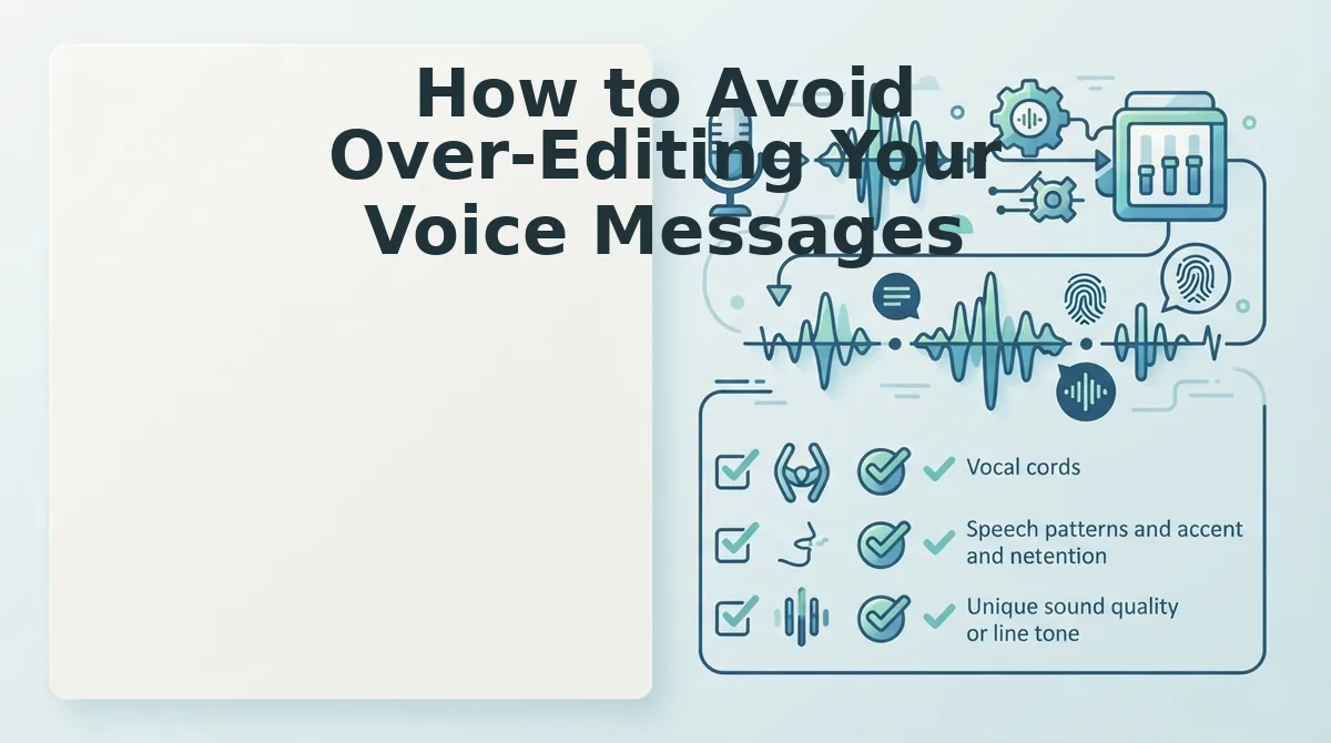 How to Avoid Over-Editing Your Voice Messages