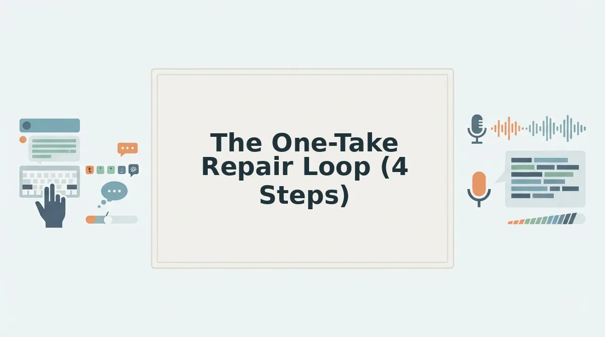 The One-Take Repair Loop (4 Steps)