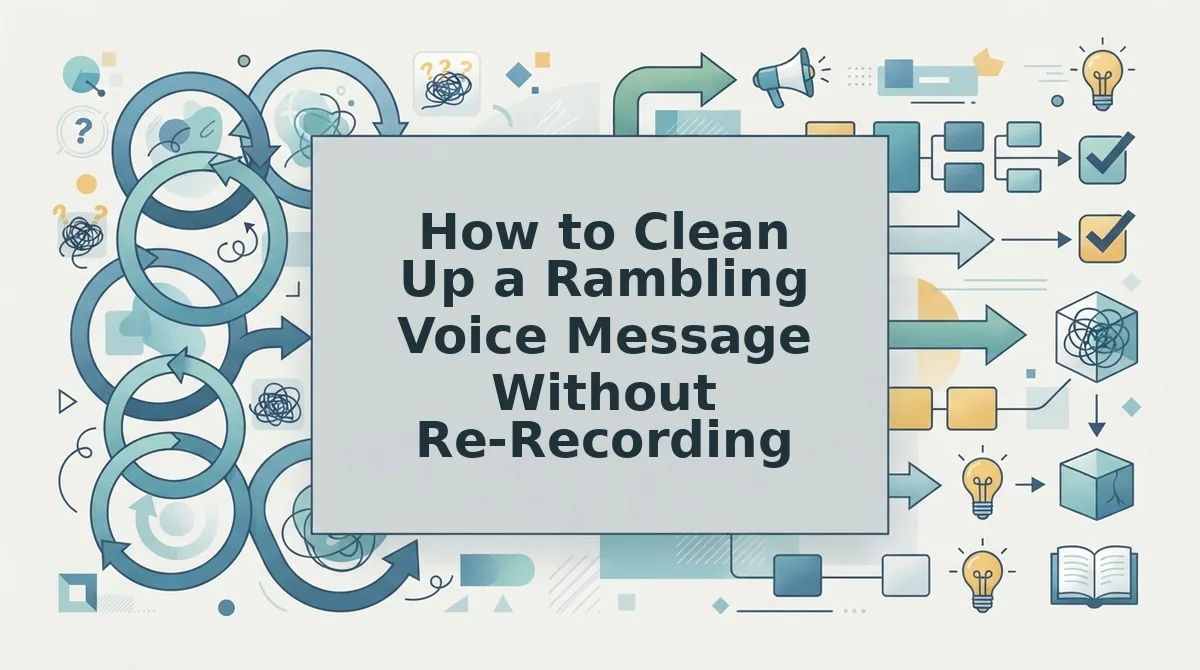 How to Clean Up a Rambling Voice Message Without Re-Recording