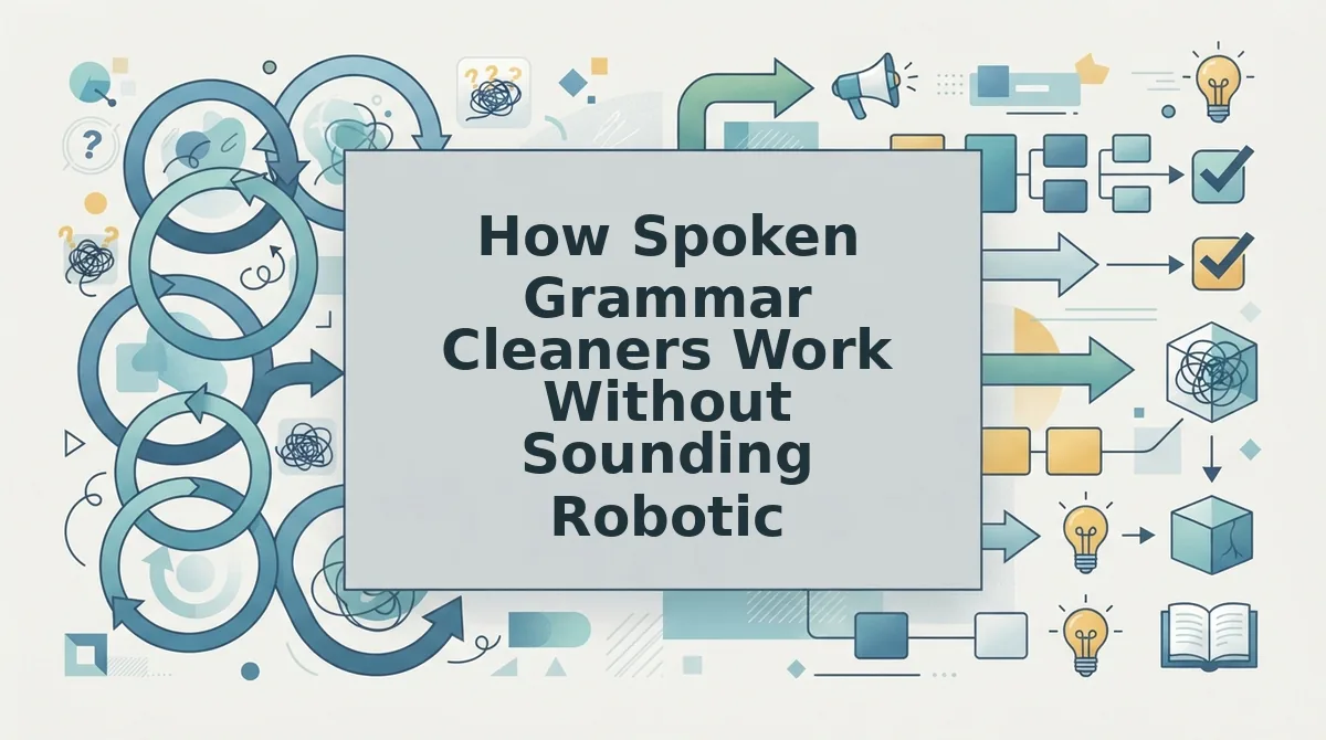 How Spoken Grammar Cleaners Work Without Sounding Robotic
