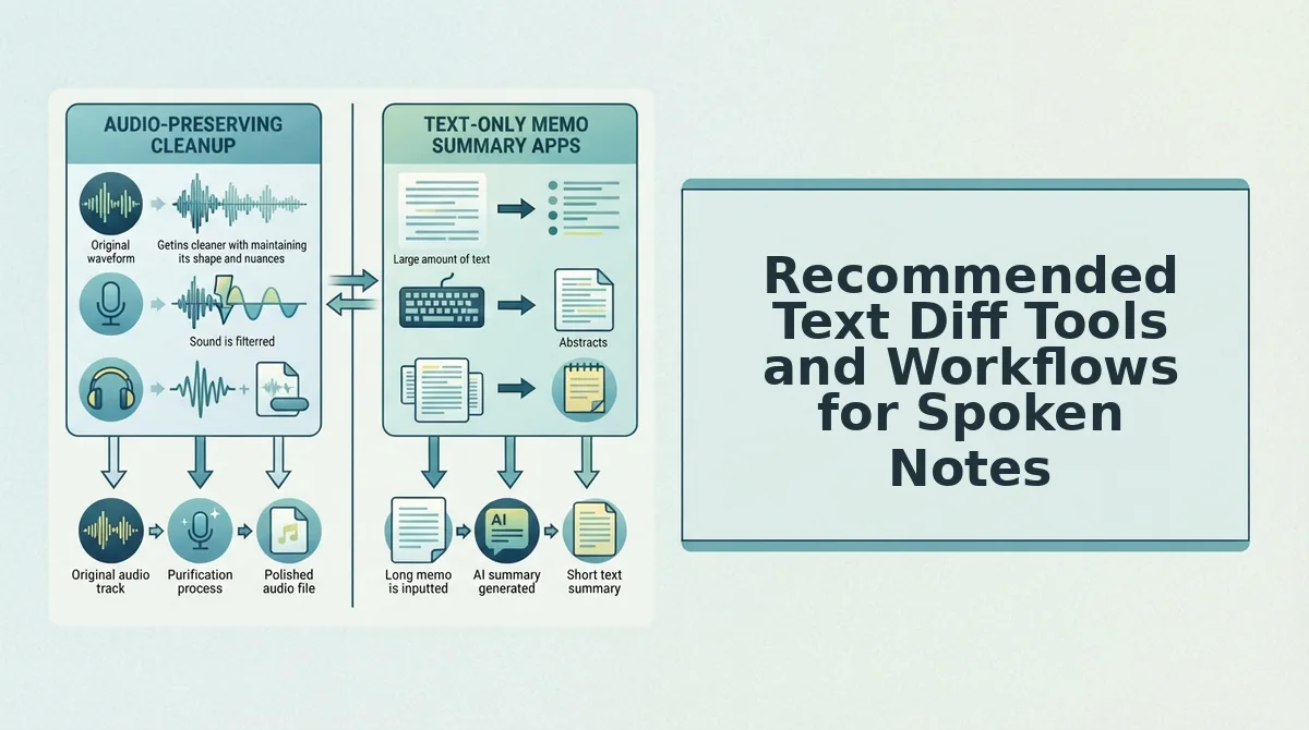Recommended Text Diff Tools and Workflows for Spoken Notes