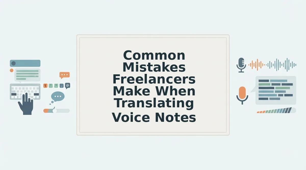 Common Mistakes Freelancers Make When Translating Voice Notes
