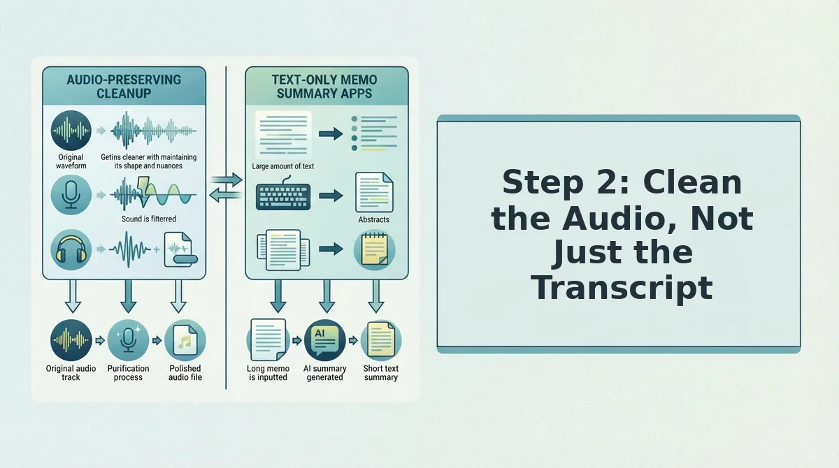 Step 2: Clean the Audio, Not Just the Transcript