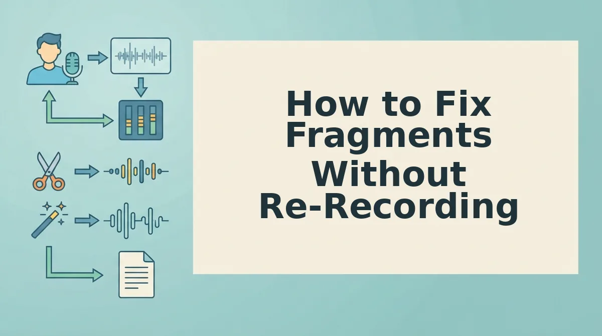 How to Fix Fragments Without Re-Recording