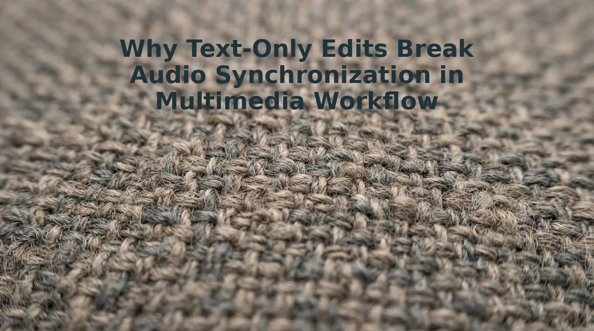 Why Text-Only Edits Break Audio Synchronization in Multimedia Workflows