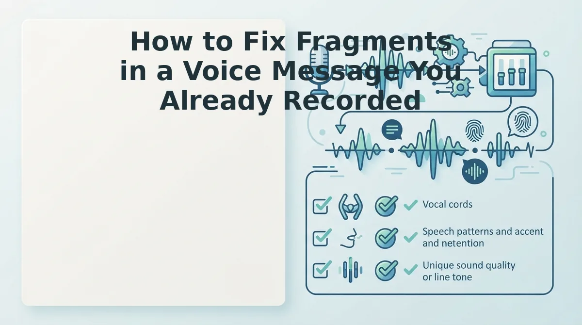 How to Fix Fragments in a Voice Message You Already Recorded