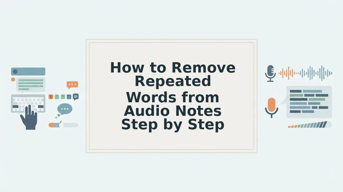 How to Remove Repeated Words from Audio Notes Step by Step