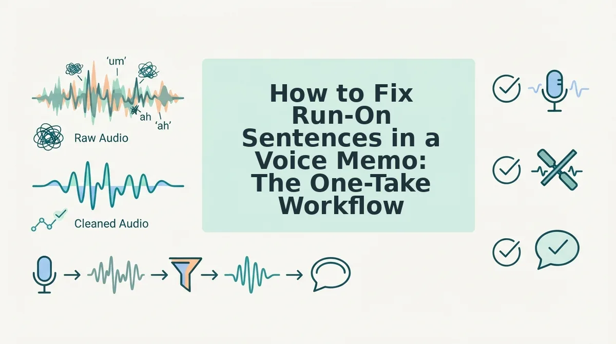 How to Fix Run-On Sentences in a Voice Memo: The One-Take Workflow