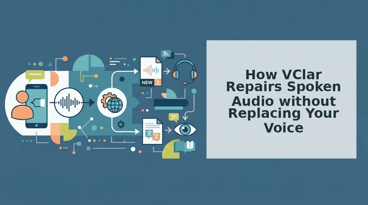 How VClar Repairs Spoken Audio without Replacing Your Voice
