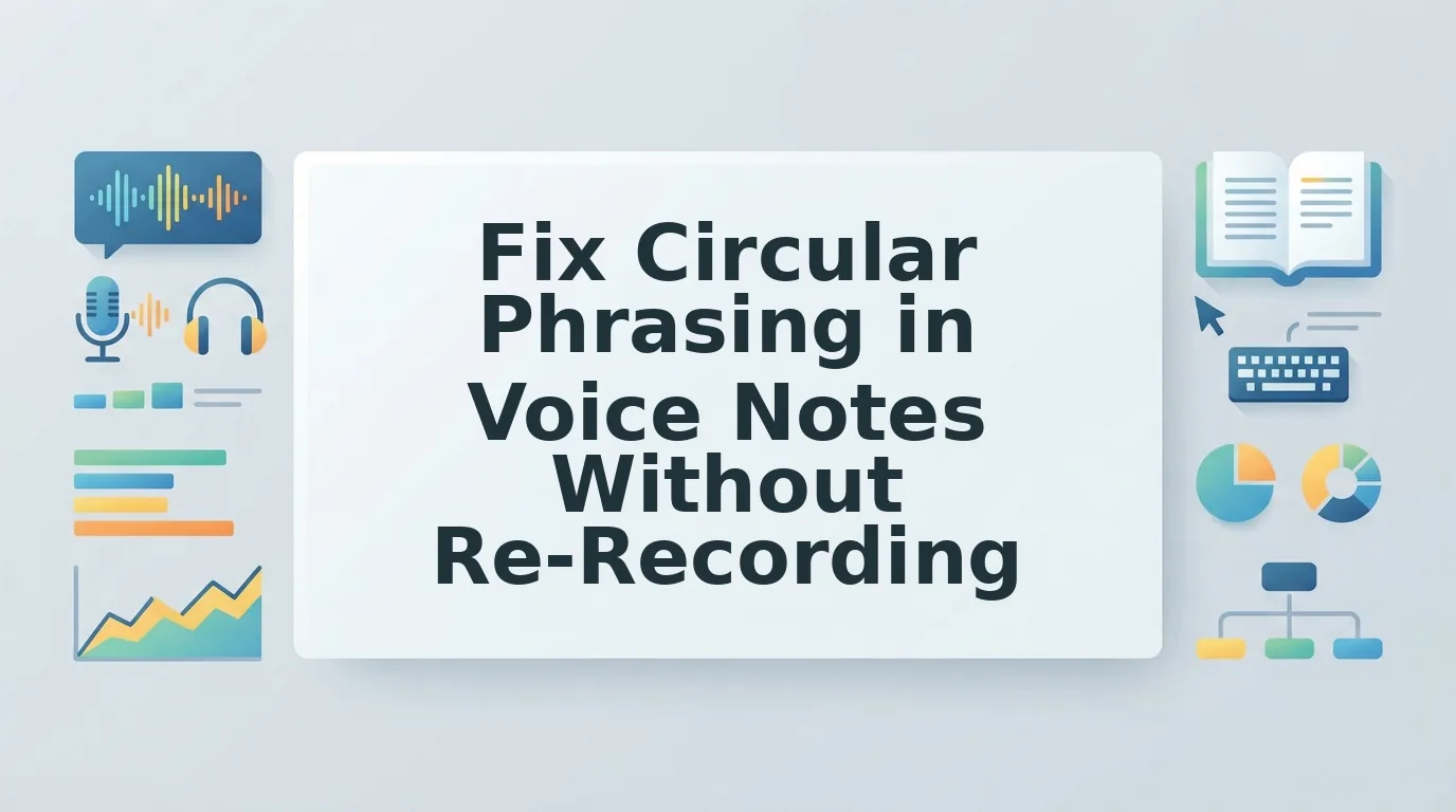 How to Fix Circular Phrasing in a Voice Note