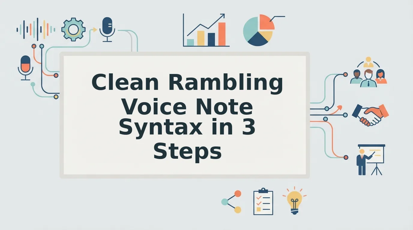 How to clean rambling voice note syntax