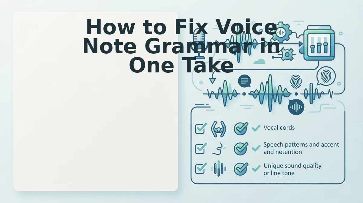 How to Fix Voice Note Grammar in One Take