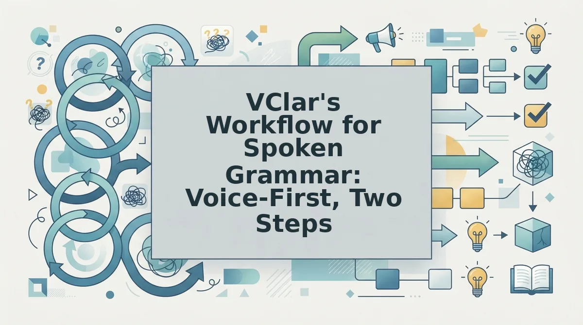 VClar's Workflow for Spoken Grammar: Voice-First, Two Steps