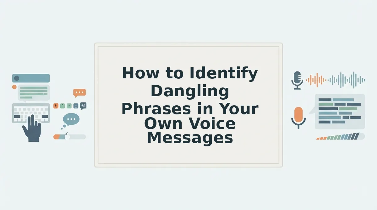 How to Identify Dangling Phrases in Your Own Voice Messages
