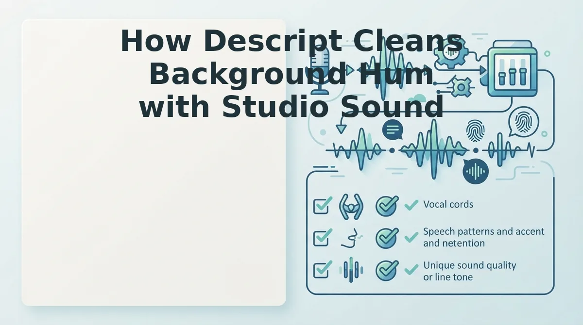 How Descript Cleans Background Hum with Studio Sound