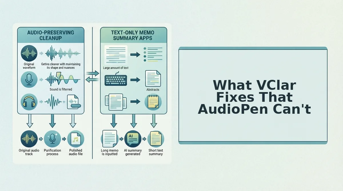 What VClar Fixes That AudioPen Can't