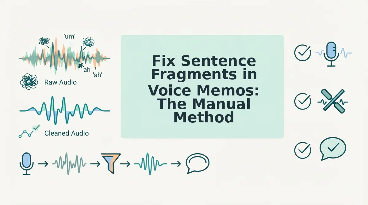 Fix Sentence Fragments in Voice Memos: The Manual Method