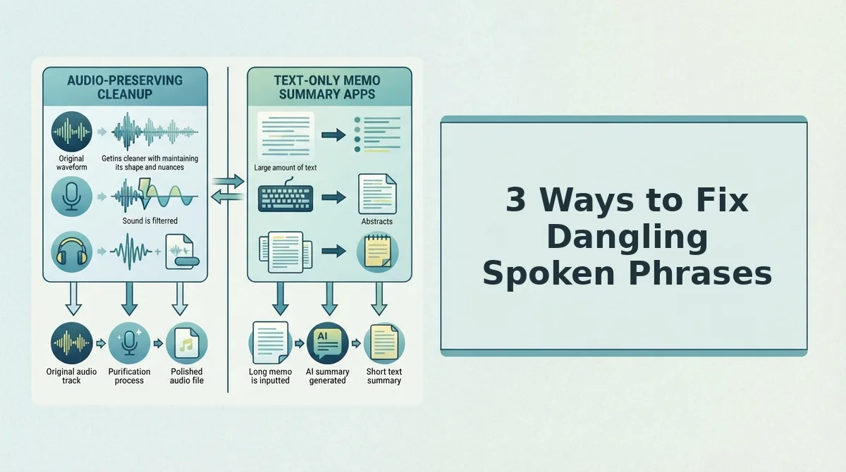 3 Ways to Fix Dangling Spoken Phrases