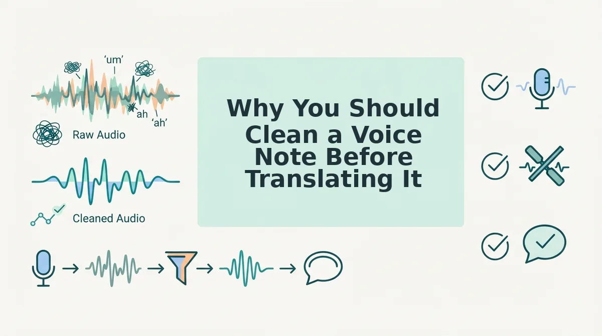 Why You Should Clean a Voice Note Before Translating It