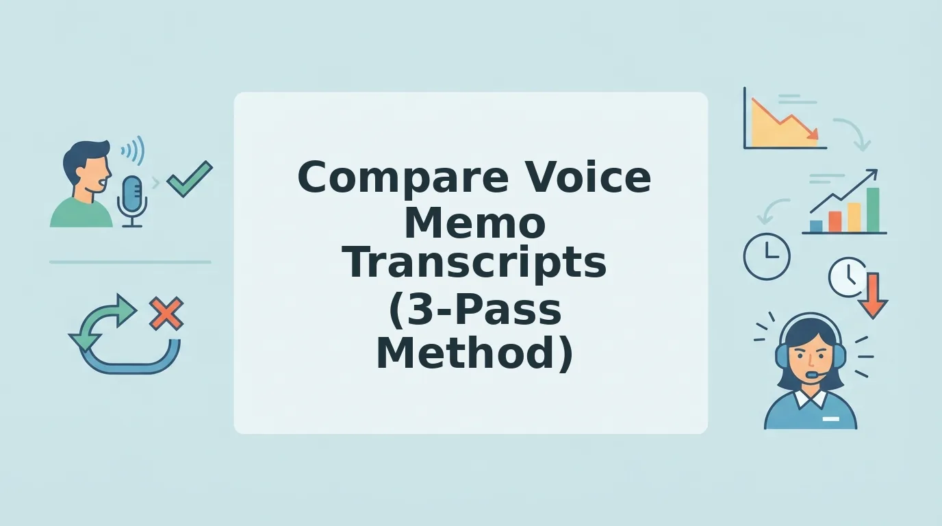 Compare Voice Memo Transcripts to Find Speech Habits